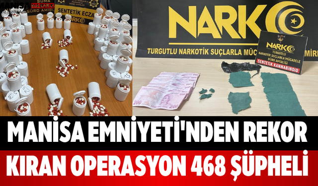 Manisa Emniyeti'nden Rekor Kıran Operasyon 468 Şüpheli