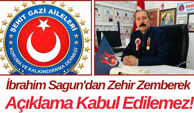 İbrahim Sagun'dan Zehir Zemberek Açıklama Kabul Edilemez!