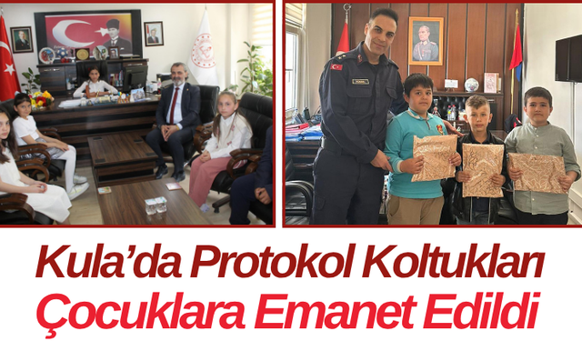 Kula’da Protokol Koltukları Çocuklara Emanet Edildi