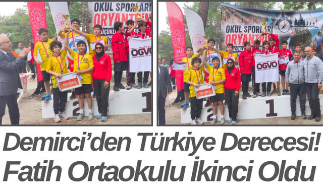 Demirci’den Türkiye Derecesi! Fatih Ortaokulu İkinci Oldu