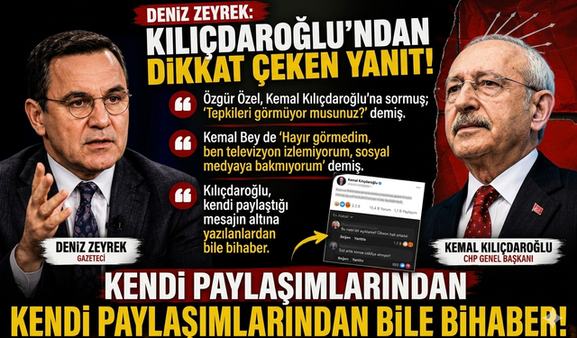 Deniz Zeyrek'ten Bomba İddia Kılıçdaroğlu Hiçbirini Bilmiyor