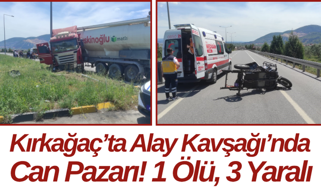Kırkağaç’ta Alay Kavşağı’nda Can Pazarı! 1 Ölü, 3 Yaralı
