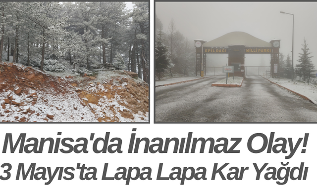 Manisa'da İnanılmaz Olay! 3 Mayıs'ta Lapa Lapa Kar Yağdı