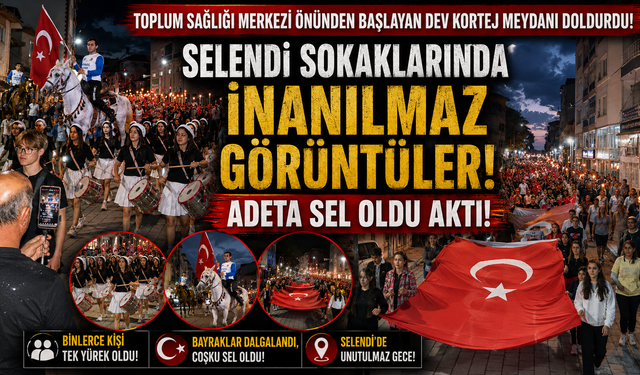 Selendi Sokaklarında İnanılmaz Görüntüler Adeta Sel Oldu Aktı