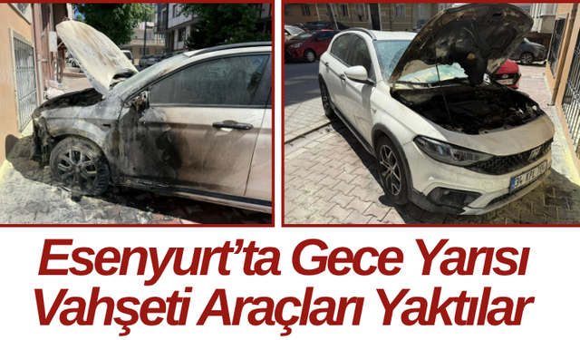 Esenyurt’ta Gece Yarısı Vahşeti Araçları Yaktılar