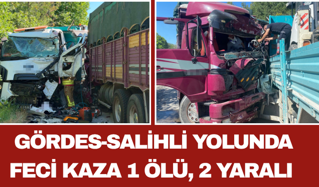 Gördes-Salihli Yolunda Feci Kaza: 1 Ölü, 2 Yaralı