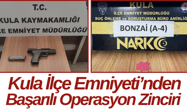 Kula İlçe Emniyeti’nden Başarılı Operasyon Zinciri