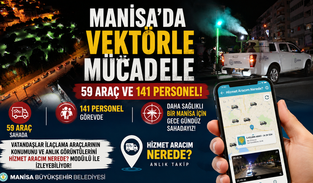 Manisa’da Vektörle Mücadele 59 Araç ve 141 Personel!