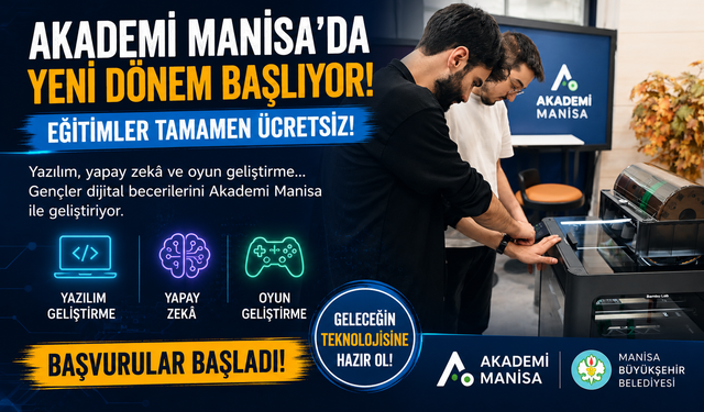 Akademi Manisa'da Yeni Dönem Başlıyor: Eğitimler Tamamen Ücretsiz!