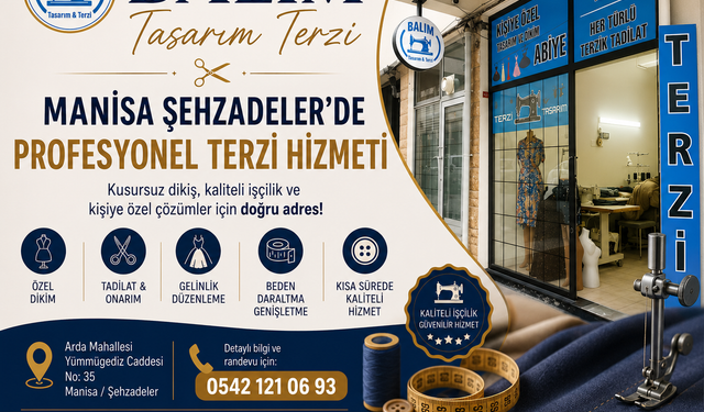 Balım Tasarım Terzi Manisa Şehzadeler'de Profesyonel Terzi Hizmeti