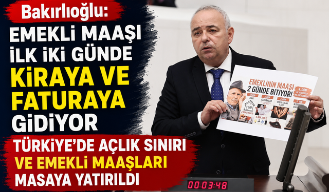 Manisa Milletvekili Bakırlıoğlu Emekli Maaşlarını Eleştirdi