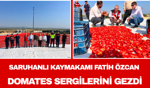 Saruhanlı Kaymakamı Fatih Özcan Domates Sergilerini Gezdi