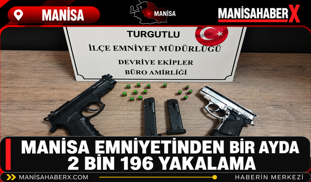 Manisa Emniyetinden Bir Ayda 2 Bin 196 Yakalama