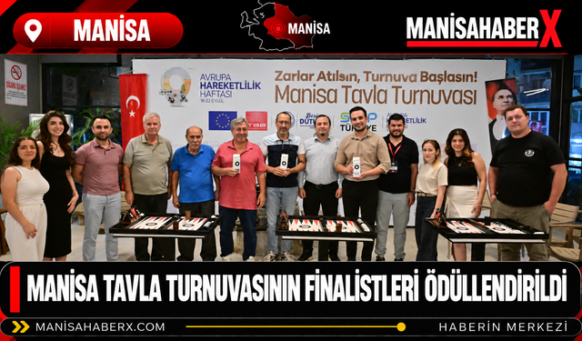 Manisa Tavla Turnuvasının Finalistleri Ödüllendirildi