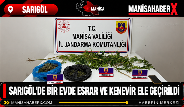 Sarıgöl’de Bir Evde Esrar ve Kenevir Ele Geçirildi