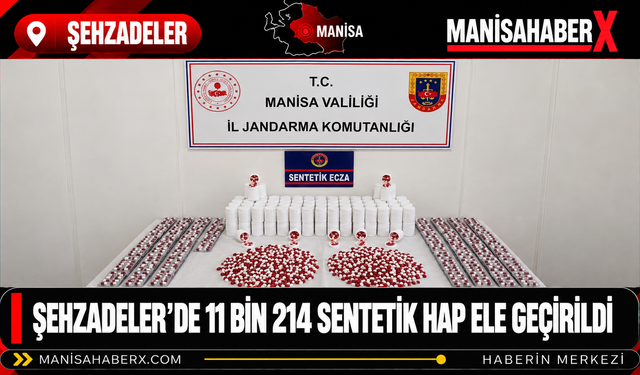 Şehzadeler’de 11 Bin 214 Sentetik Hap Ele Geçirildi