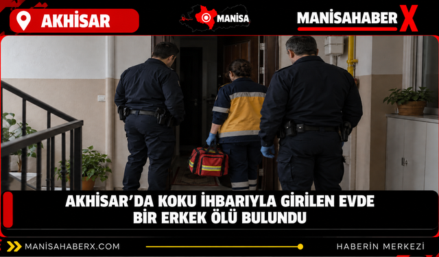 Akhisar’da koku ihbarıyla girilen evde bir erkek ölü bulundu