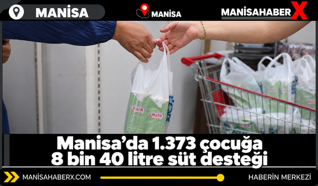 Manisa’da 1.373 çocuğa 8 bin 40 litre süt desteği