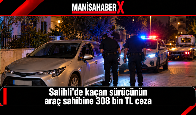 Salihli’de kaçan sürücünün araç sahibine 308 bin TL ceza