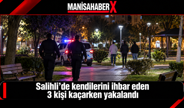 Salihli’de kendilerini ihbar eden 3 kişi kaçarken yakalandı