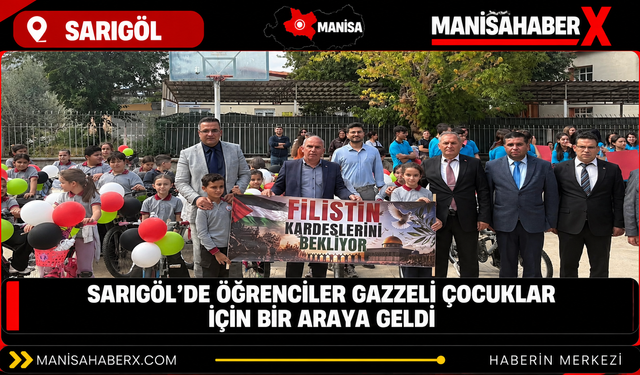 Sarıgöl’de öğrenciler Gazzeli çocuklar için bir araya geldi