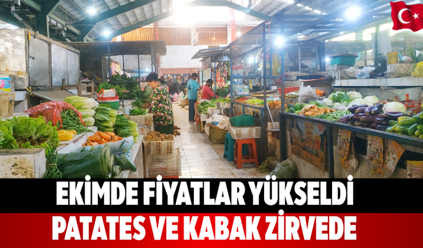 Ekimde fiyatlar yükseldi Patates ve kabak zirvede
