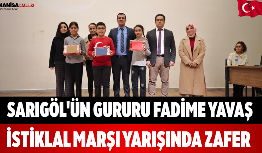 Sarıgöl'ün Gururu Fadime Yavaş İstiklal Marşı Yarışında Zafer