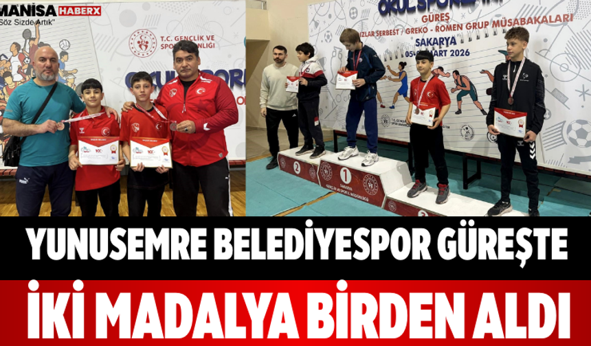 Yunusemre Belediyespor Güreşte İki Madalya Birden Aldı