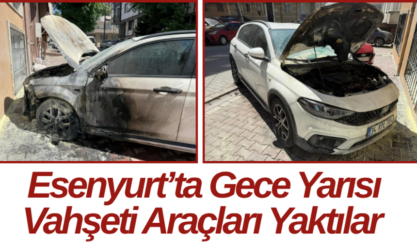 Esenyurt’ta Gece Yarısı Vahşeti Araçları Yaktılar