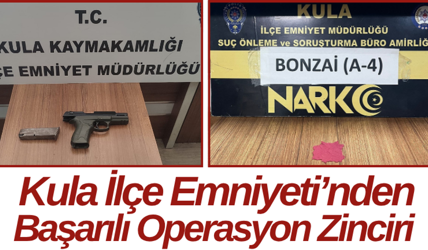 Kula İlçe Emniyeti’nden Başarılı Operasyon Zinciri