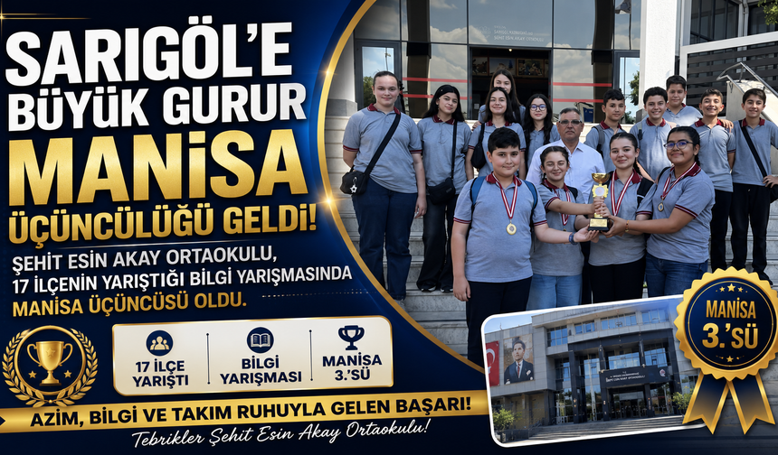 Sarıgöl’e Büyük Gurur Manisa Üçüncülüğü Geldi