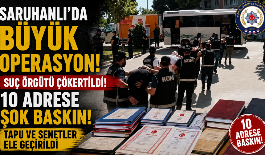 Saruhanlı’da Suç Örgütüne Büyük Darbe: 9 Tutuklama!