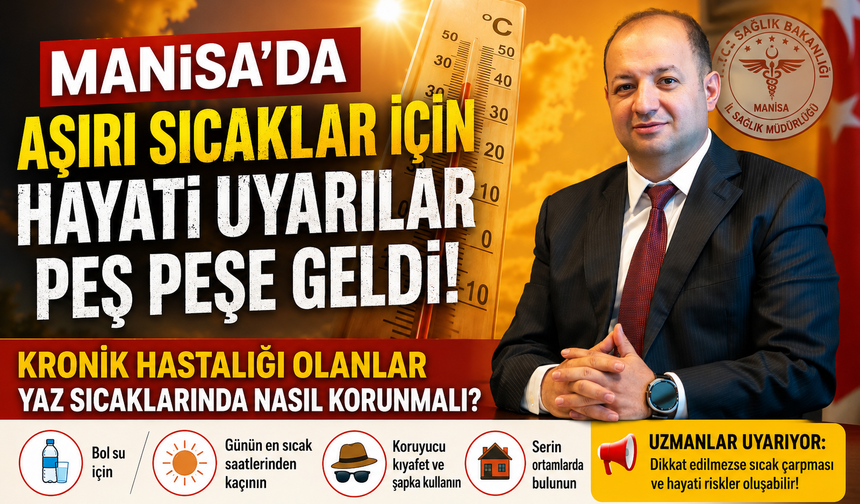 Manisa'da Aşırı Sıcaklar İçin Hayati Uyarılar Peş Peşe Geldi