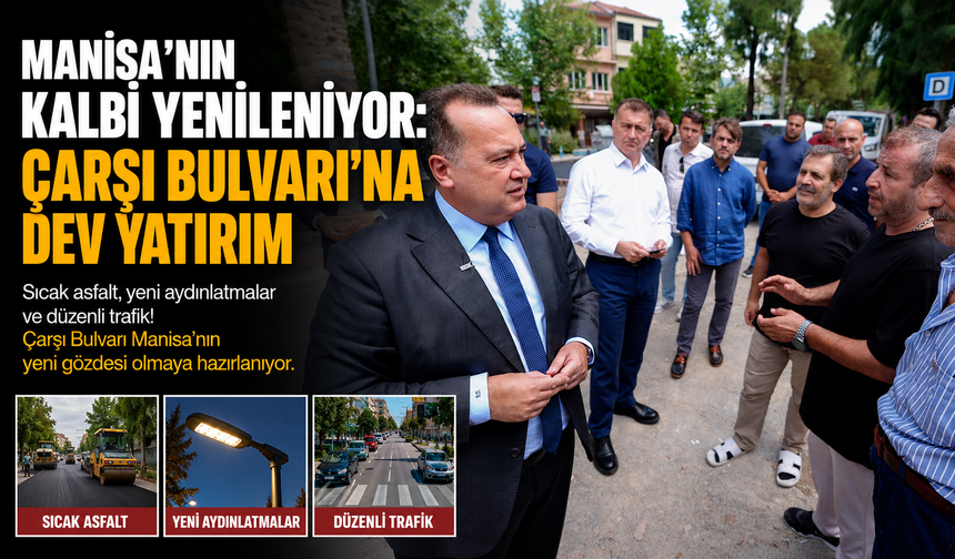 Manisa’nın Kalbi Yenileniyor: Çarşı Bulvarı'na Dev Yatırım