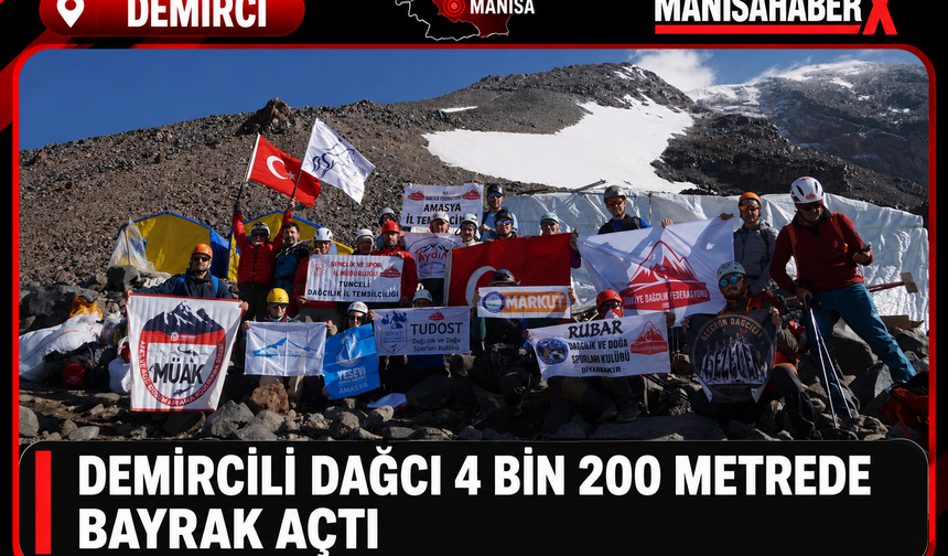 Demircili Dağcı 4 Bin 200 Metrede Bayrak Açtı