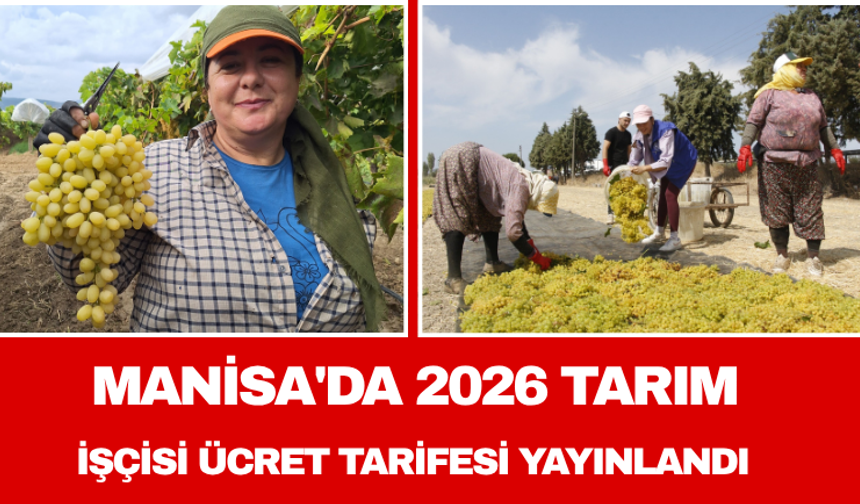 Manisa'da 2026 tarım işçisi ücret tarifesi yayınlandı