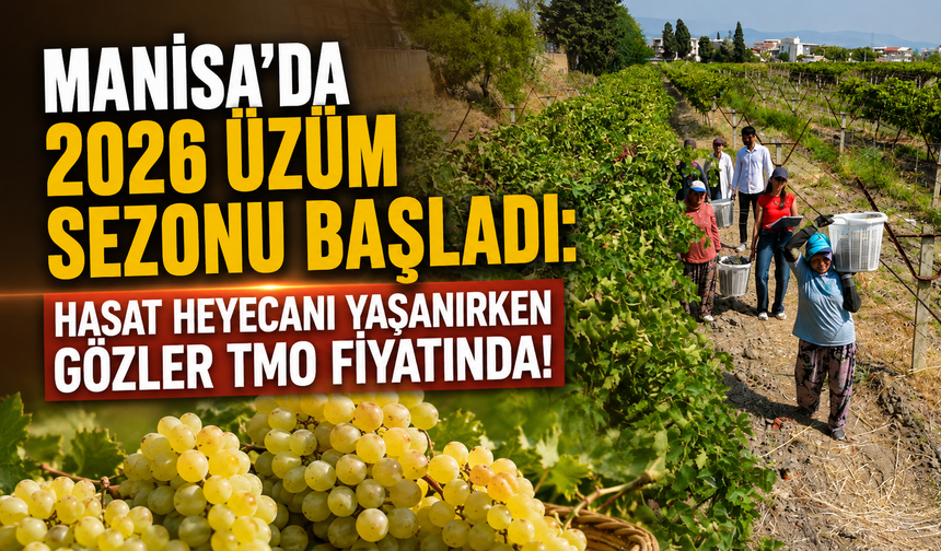 Manisa'da 2026 Üzüm Sezonu Başladı: Hasat Heyecanı Yaşanırken Gözler TMO Fiyatında!