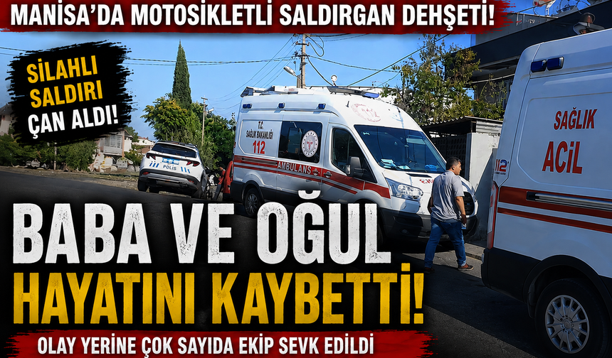 Manisa'da Motosikletli Saldırgan Dehşeti: Baba ve Oğul Hayatını Kaybetti