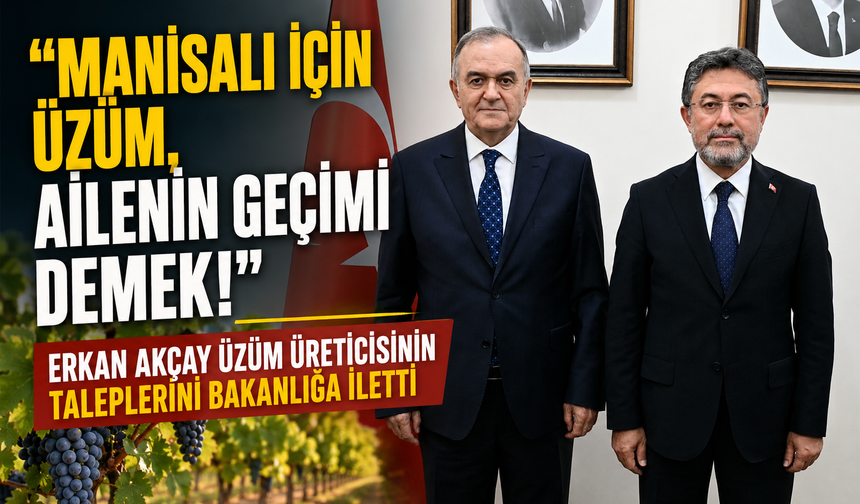 Manisalı İçin Üzüm, Ailenin Geçimi Demek!" Erkan Akçay Üzüm Üreticisinin Taleplerini Bakanlığa İletti