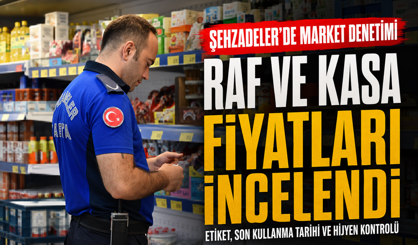 Şehzadeler’de Marketlerin Raf ve Kasa Fiyatları İncelendi