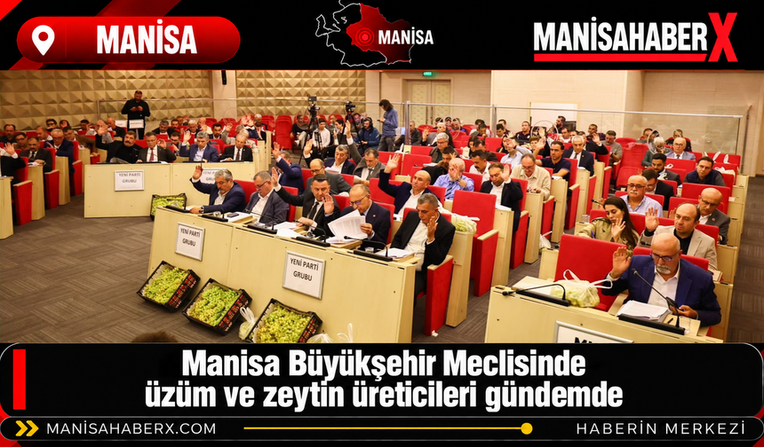 Manisa Büyükşehir Meclisinde üzüm ve zeytin üreticileri gündemde