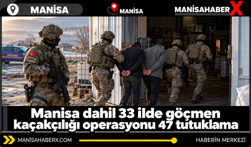 Manisa dahil 33 ilde göçmen kaçakçılığı operasyonu 47 tutuklama