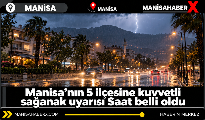 Manisa’nın 5 ilçesine kuvvetli sağanak uyarısı Saat belli oldu