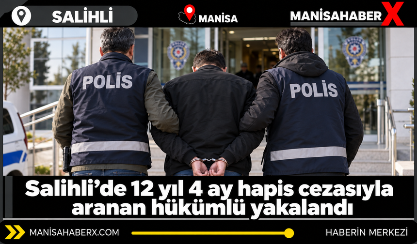 Salihli’de 12 yıl 4 ay hapis cezasıyla aranan hükümlü yakalandı