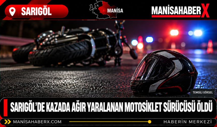 Sarıgöl’de kazada ağır yaralanan motosiklet sürücüsü öldü