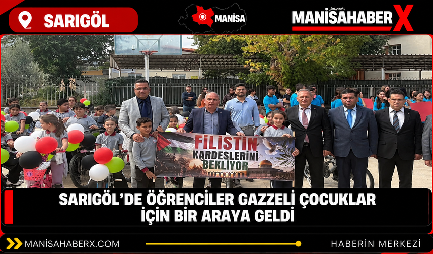 Sarıgöl’de öğrenciler Gazzeli çocuklar için bir araya geldi