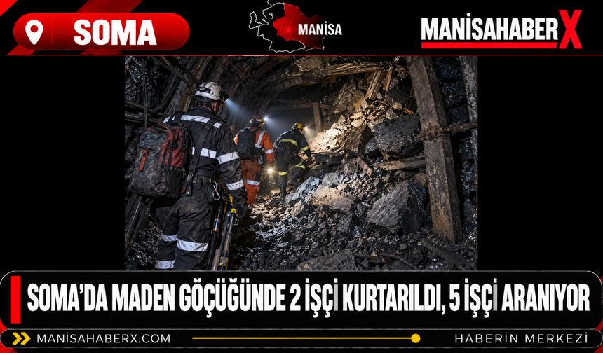 Soma’da maden göçüğünde 2 işçi kurtarıldı, 5 işçi aranıyor