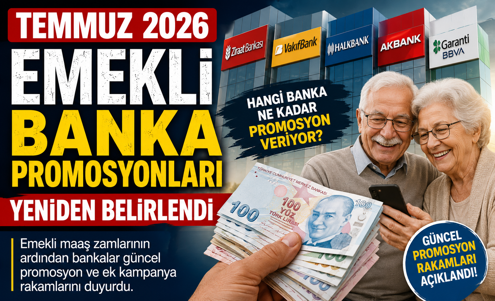Temmuz 2026 Emekli Banka Promosyonları Yeniden Belirlendi