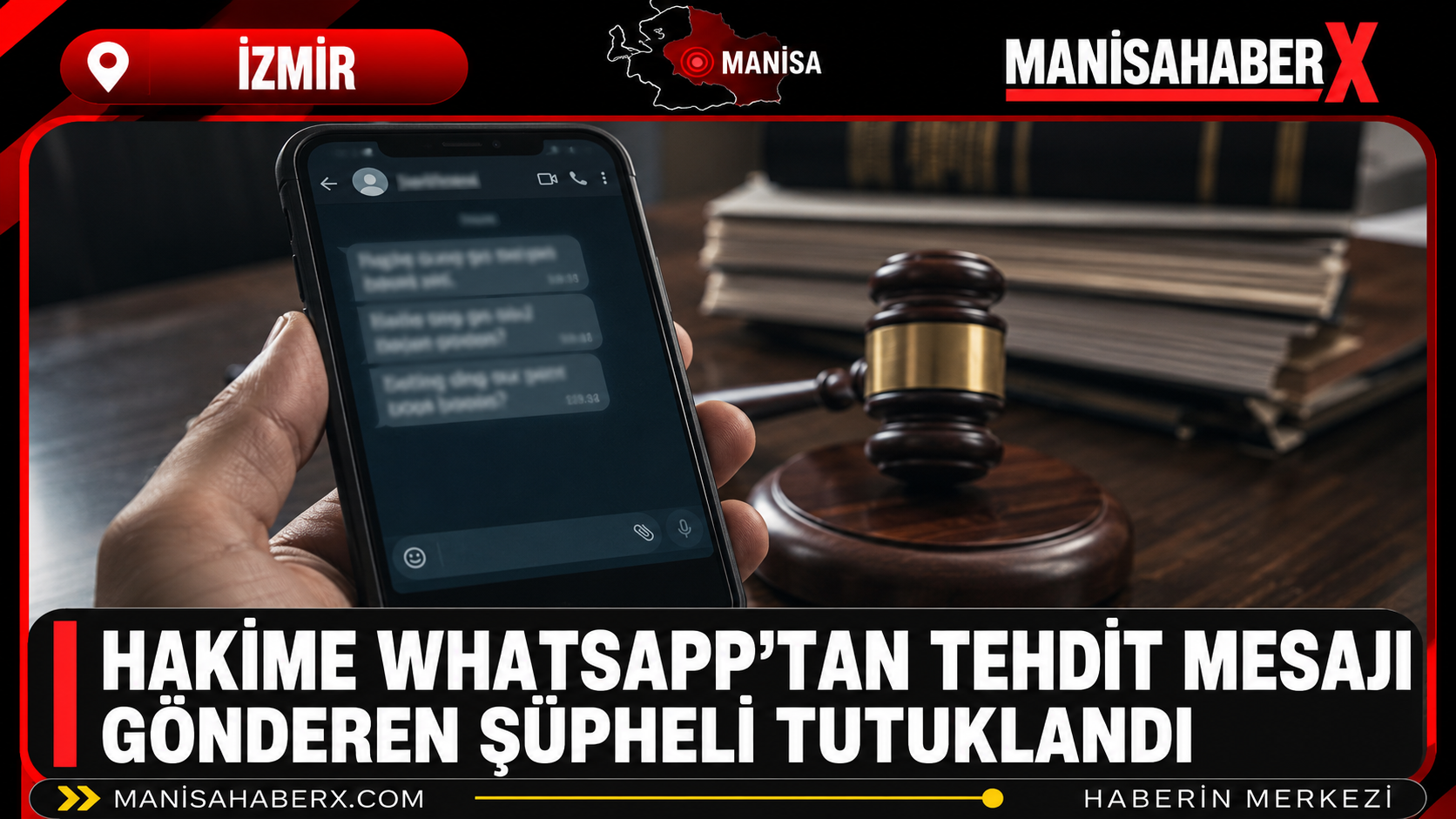 Hakime WhatsApp’tan Tehdit Mesajı Gönderen Şüpheli Tutuklandı