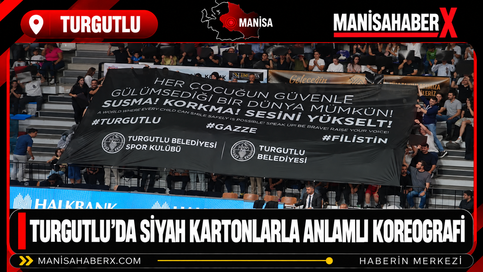 Turgutlu’da Siyah Kartonlarla Anlamlı Koreografi